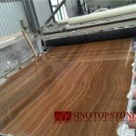 Custom China Teak Wood Marble Polished slab (6)