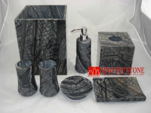 black marble hotel bathroom accessories