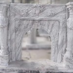 white marble fireplace STS-0803