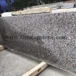 Pearl red granite slab