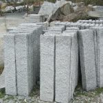 light grey granite post Posts Perennials gate-kerb stone lamp granite post