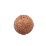 Customed-Natural-Marble-Red-Travertine-Sphere-Incense-Burner