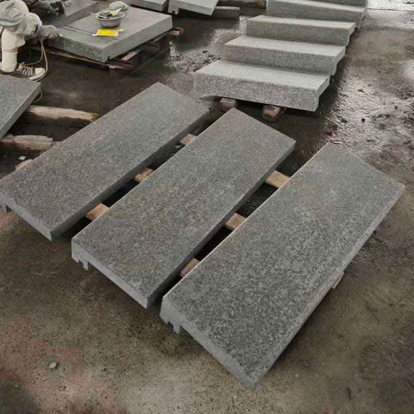G684 Black Basalt Tile Stair Flamed Pool Coping paver