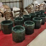 Octagonal Indian Green Marble Wash Basin Handcrafted Pedestal Sink Pedestal Washbasin (1)