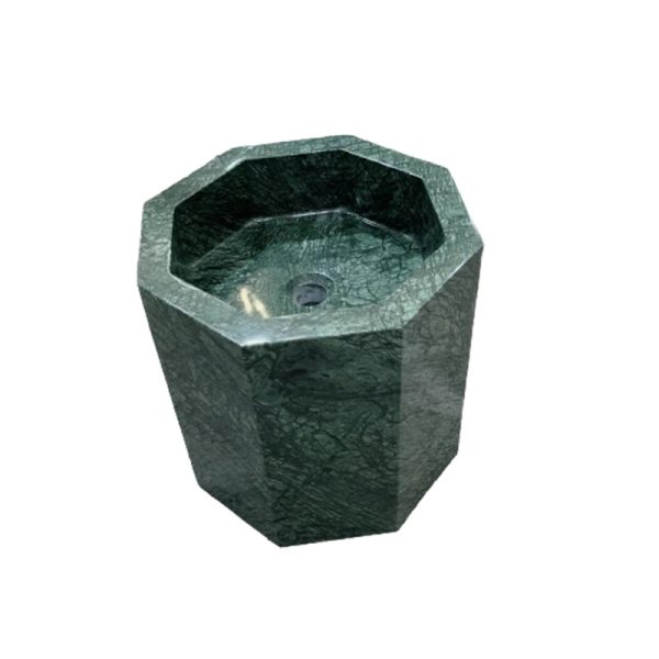 Octagonal-Indian-Green-Marble-Wash-Basin-Handcrafted-Pedestal-Sink-Pedestal-Washbasin