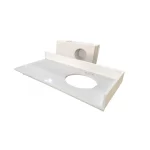 Pure White Quartz Kitchen Countertop