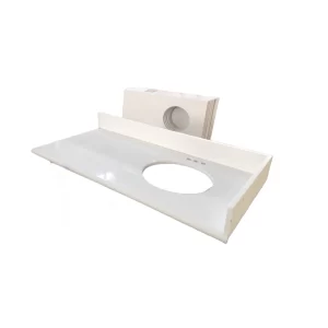 Pure White Quartz Kitchen Countertop
