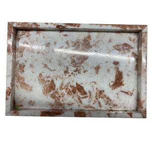German Rose marble vanity tray