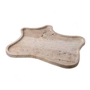 Beige Travertine Organic Tray