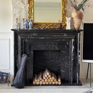 Sino topstone Nero-marquina-Marble-fireplace
